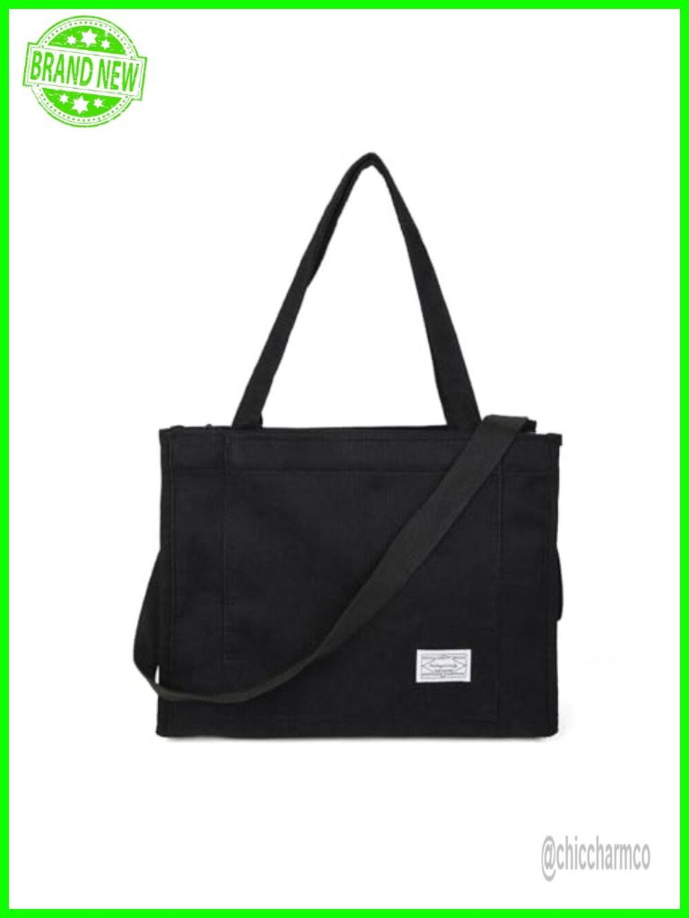 Corduroy Tote Bag for Women Large Crossbody Adjustable Strap Travel Handbag